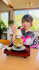 淡路島カフェ「kulikara」の珈琲とほうじ茶蜜のかき氷