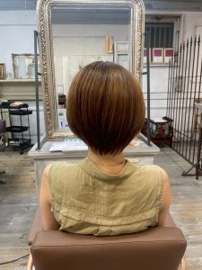 淡路市東浦の美容室のカット＆カラー「小顔ショート」